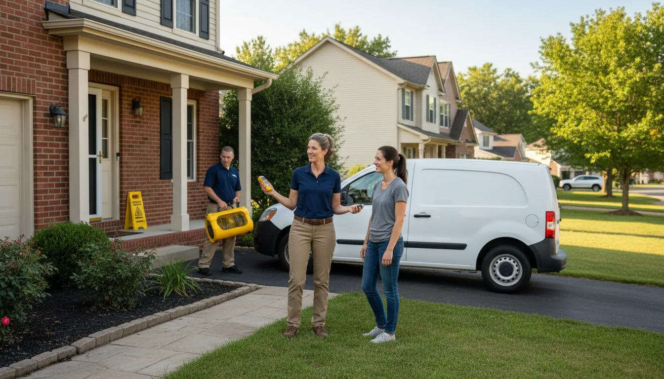 Residential water damage restoration in West Burlington, NY